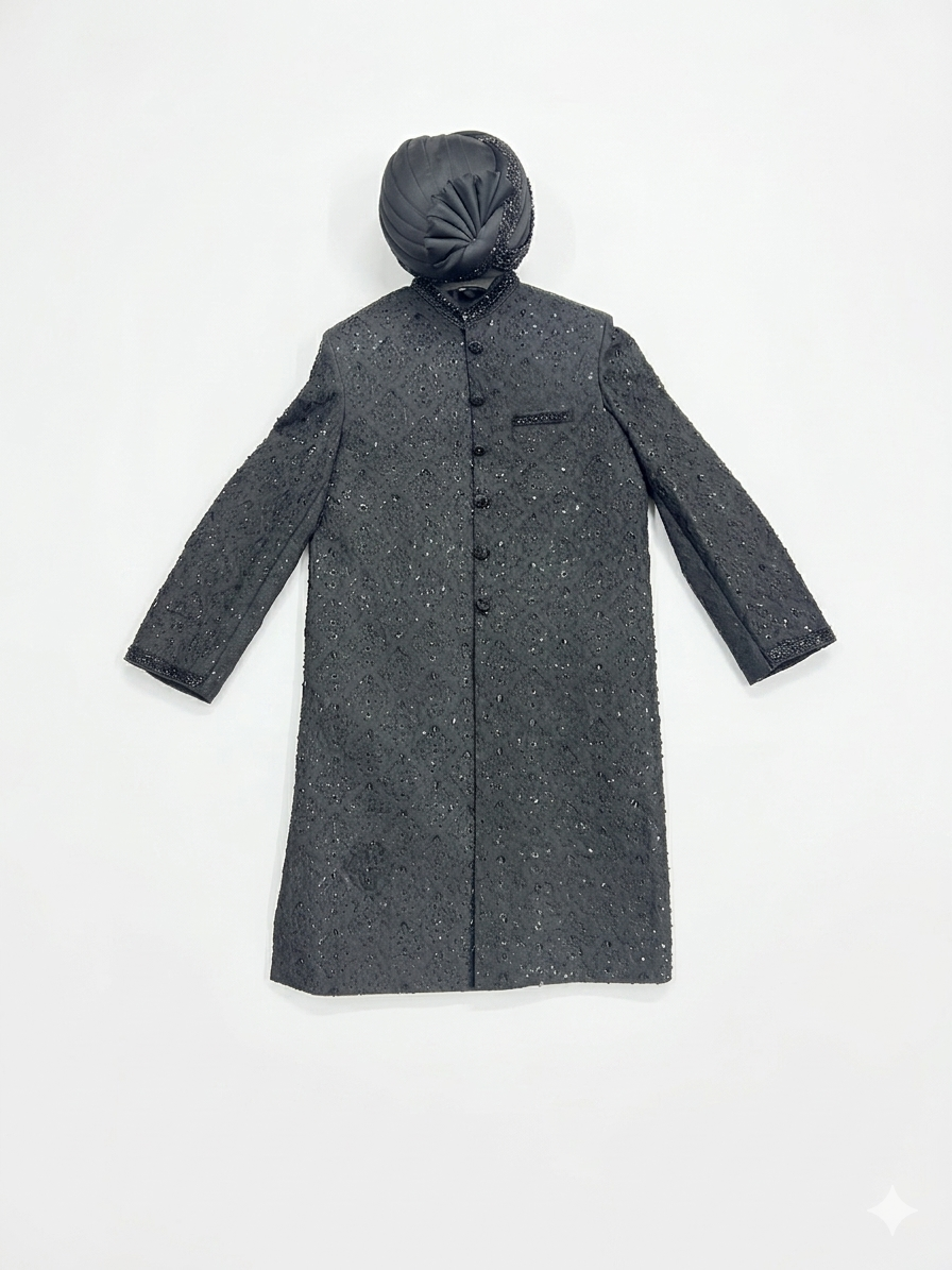 img_4517 sharwani with kula - Image 1