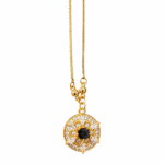 Trendy Nacklace Black And White Clover Golden Chain For Girl Women