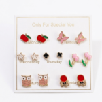 7 Pcs Ear tops for girls Best For Girls Unique Trending Design