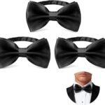 3pcs Bow Tie  Bow Ties for Men, Pre Tied Bow Ties for Men Adjustable Bowtie for Wedding Party Graduation