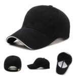 Best Quality Outdoor Baseball Caps for Adults    Caps With Curved Brim Men Hats for With Adjustable Buckle Sun Protection Black Cap for Men
