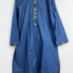 Eid Luxury Collection 3PC stitched Imported Cotton Suit with Embroidery & Chiffon Dupatta For Ladies Stylish New Design 2026 Blue